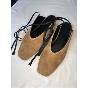 Italian M Gemi. The Novella, Light Tan Suede Leather Size 39.5 Womens,